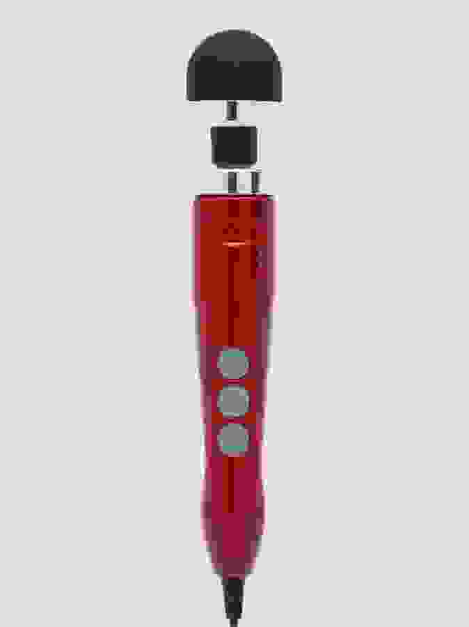 Doxy Number 3 Candy Extra Powerful Travel Wand Massager, Red, hi-res